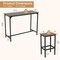 3-Piece Industrial Dining Set with 47.5 Inch Table and 2 Bar Stools